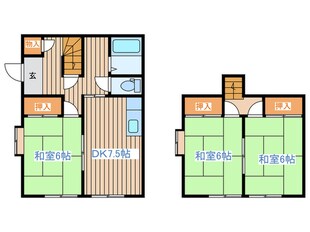 遠見塚ビレッジⅡの物件間取画像